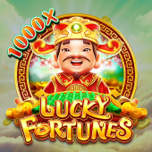 Biểu tượng lớn game Vận May Phú Quý với thỏi vàng và đồng xu